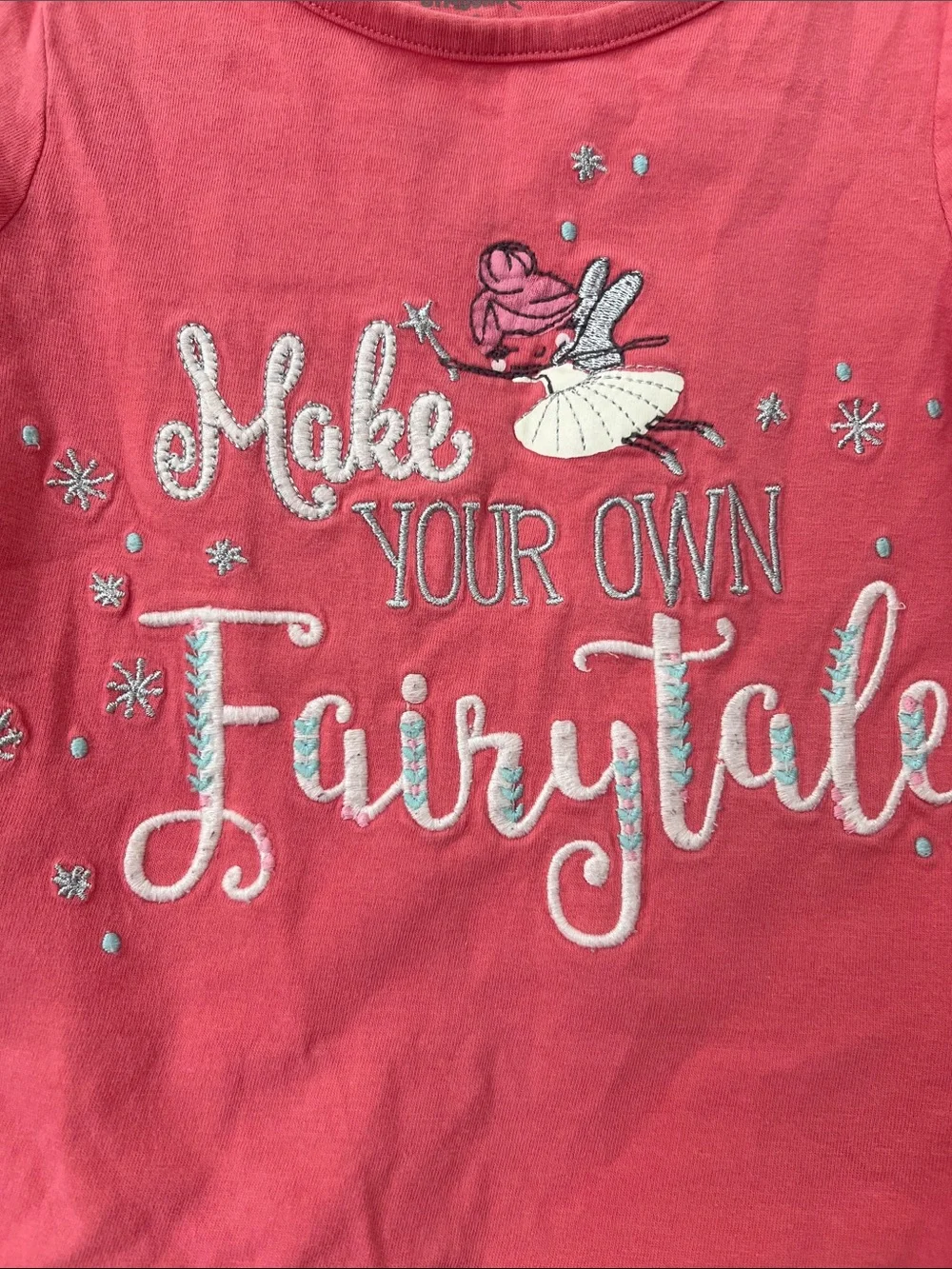 Gymboree Coral Pink Long-Sleeve Tee with Pink Tulle Hem